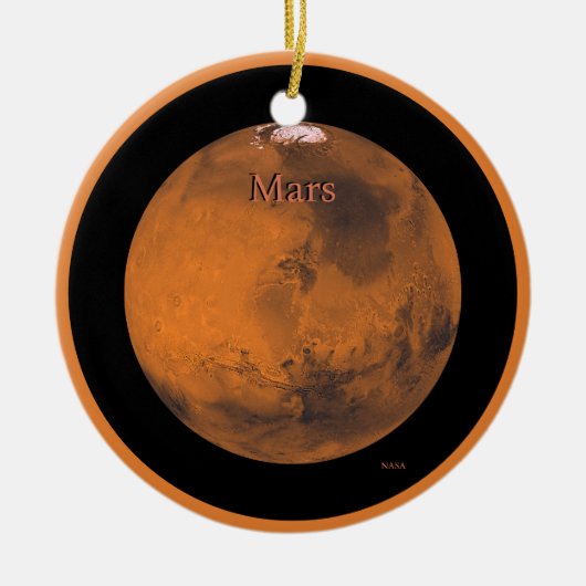 Mars Wereldbol door NASA Keramisch Ornament (Voorkant)