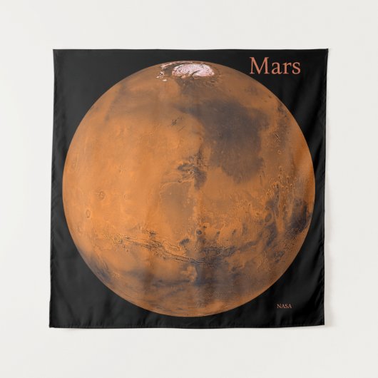 Mars Wereldbol door NASA Wandkleed (Voorkant)