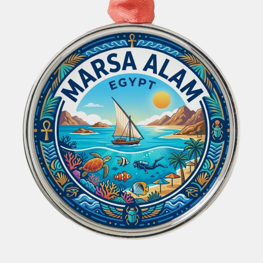 Marsa Alam Egypte Metalen Ornament (Voorkant)