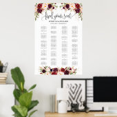 Marsala Alfabetical blush burgundy sediagram Poster (Thuiskantoor)