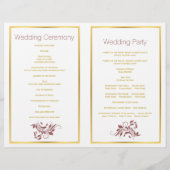 Marsala ampersand scroll leaf bruiloft (Achterkant)