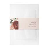 Marsala Autumn Floral | Blush Uitnodigingen Wikkel (Voorkant Voorbeeld)