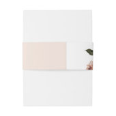 Marsala Autumn Floral | Blush Uitnodigingen Wikkel (Achterkant Voorbeeld)