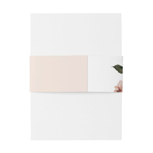 Marsala Autumn Floral | Blush Uitnodigingen Wikkel (Achterkant Voorbeeld)