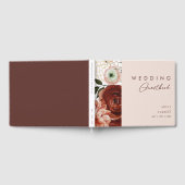 Marsala Autumn Floral | Blush Weddenschap-boek Gastenboek (Volledig)