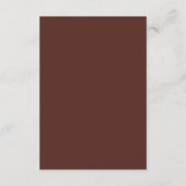Marsala Autumn Floral | Blush Weddenschap goed Informatiekaartje (Achterkant)