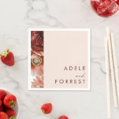 Marsala Autumn Floral | Blush Wedding Napkins Servet (Insitu)