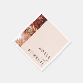 Marsala Autumn Floral | Blush Wedding Napkins Servet (Hoek)