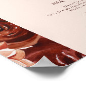 Marsala Autumn Floral | Drinken voor "blush Signat Poster (Hoek)