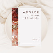 Marsala Autumn Floral | Kaart voor huwelijksadvise