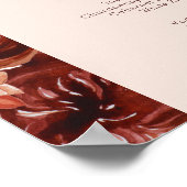 Marsala Autumn Floral | Menu Blinde Drinken Poster (Hoek)