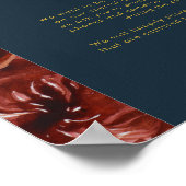 Marsala Autumn Floral | Navy Unplugged Ceremony Poster (Hoek)