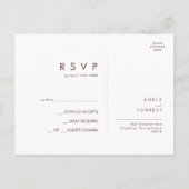 Marsala Autumn Floral | RSVP rond het witte huweli Briefkaart (Achterkant)