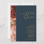 Marsala Autumn Floral | Schoenen van de marine Lin Kaart (Voorkant)