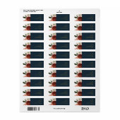 Marsala Autumn Floral | Terugzendadres marine Etiket (Full Sheet)