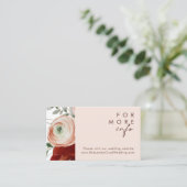 Marsala Autumn Floral | Website over onzin huwelij Informatiekaartje (Staand voorkant)