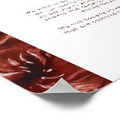 Marsala Autumn Floral | White Unplugged Ceremony Poster (Hoek)