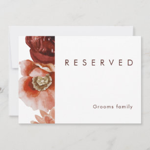 Marsala Autumn Floral   Wit gereserveerd teken