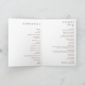 Marsala Autumn Floral | Wit gevouwen bruiloft Programma (Binnen)