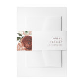 Marsala Autumn Floral | wit Uitnodigingen Wikkel (Voorkant Voorbeeld)