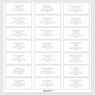 Marsala Autumn Floral   Witte gastAdresetiketten Sticker