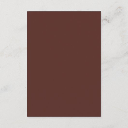 Marsala Autumn Floral | Witte lijst van evenemente Informatiekaartje (Achterkant)