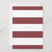 Marsala Autumn Flowers Geometric Bridal Luncheon Kaart (Achterkant)