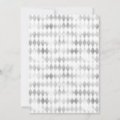 Marsala, Black en Silver Floral Wedding Save The Date (Achterkant)