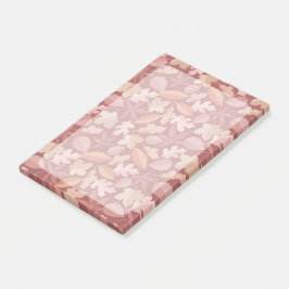 Marsala bladerenpatroon post-it® notes