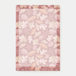 Marsala bladerenpatroon post-it® notes