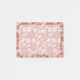 Marsala bladerenpatroon post-it® notes