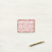 Marsala bladerenpatroon post-it® notes (Op bureau)