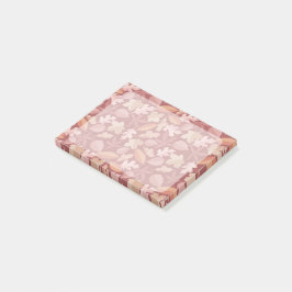 Marsala bladerenpatroon post-it® notes