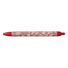 Marsala bladerenpatroon zwarte inkt pen