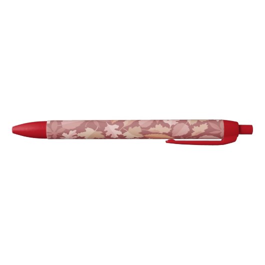 Marsala bladerenpatroon zwarte inkt pen (Bodem)