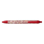 Marsala bladerenpatroon zwarte inkt pen (Achterkant)