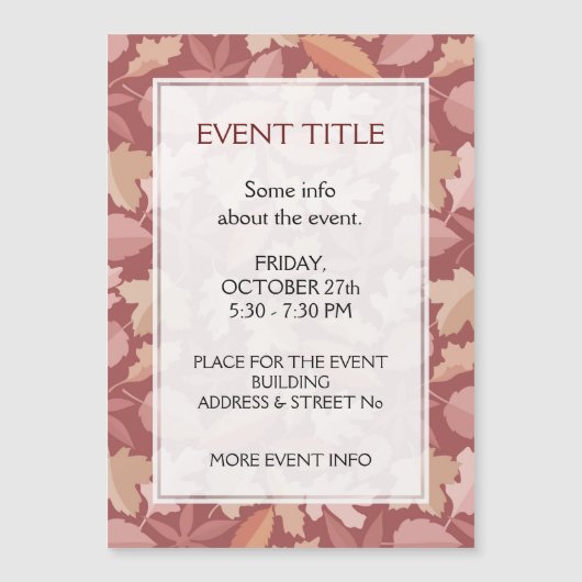 Marsala-bladpatroon (Voorkant)