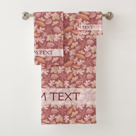 Marsala-bladpatroon Bad Handdoek (Insitu)
