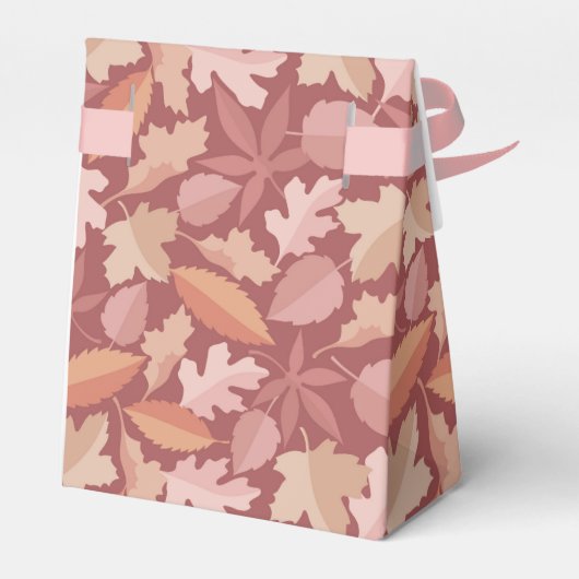 Marsala-bladpatroon Bedankdoosjes (Achterkant)