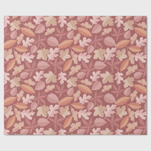 Marsala-bladpatroon Cadeaupapier (Vlak)