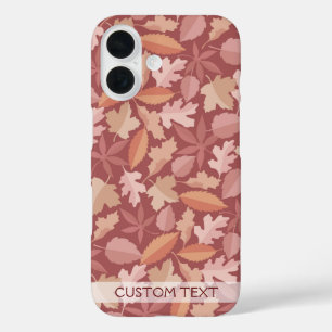Marsala-bladpatroon iPhone 16 Hoesje