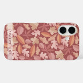 Marsala-bladpatroon Case-Mate iPhone Case (Achterkant (horizontaal))