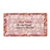 Marsala-bladpatroon Etiket (Voorkant)