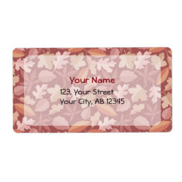 Marsala-bladpatroon Etiket