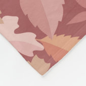 Marsala-bladpatroon Fleece Deken (Hoek)