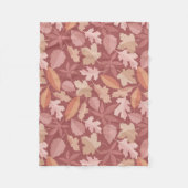 Marsala-bladpatroon Fleece Deken (Voorkant)