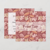 Marsala-bladpatroon Kaart (Voorkant / Achterkant)