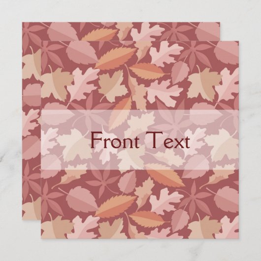 Marsala-bladpatroon Kaart (Voorkant / Achterkant)