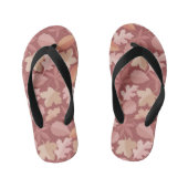 Marsala-bladpatroon Kinder Teenslippers (Voetbed)