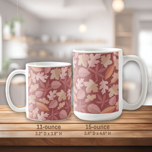 Marsala-bladpatroon Koffiemok